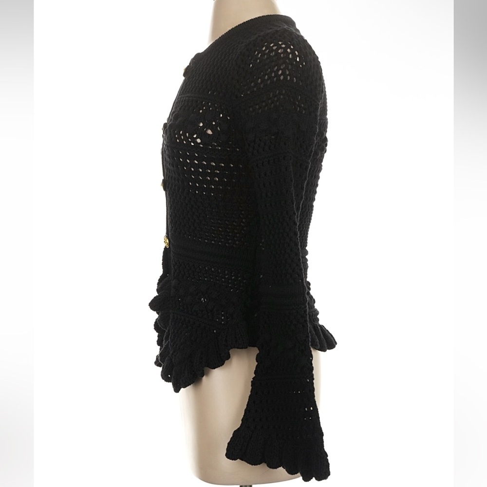 L'Agence Kiva Black Crochet Cardigan NWOT - Picture 8 of 10